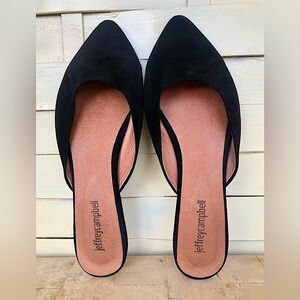 Jeffrey Campbell Pragma Black Mules Size 8